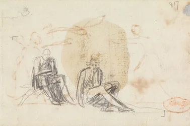 Studie von zwei sitzenden Figuren