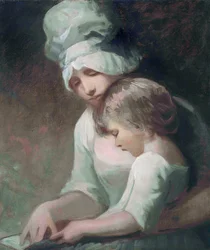 Eine Mutter und ihr Kind beim Lesen