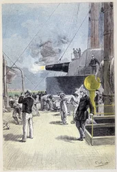 Ein erster Schlag auf leer beginnt vom Turm (Seite 277) in „L