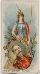 Kaisers Geburtstag, Deutschland, aus der Feiertagsserie N80 für Duke-Zigaretten, 1890