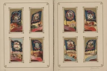 Flaggen aller Nationen und der Vereinigten Staaten von Amerika - Seiten 33 und 34, 1887