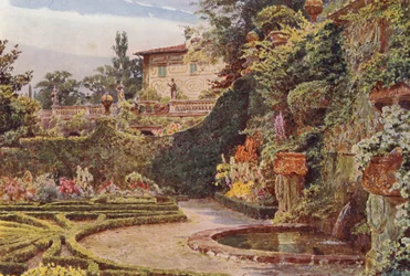 Italienische Gärten: Der Palazzo vom Parterre, Villa Palmieri