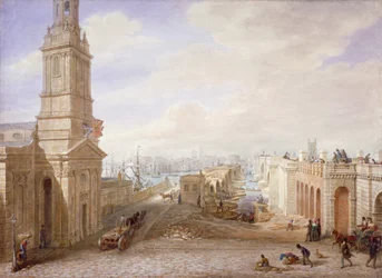 Alte und neue Londoner Brücken, Blick nach Süden, London