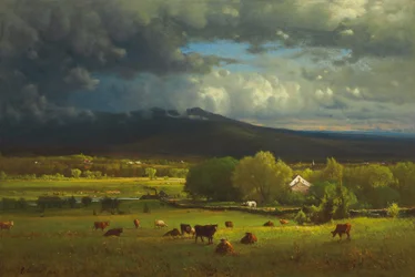 Sonnenuntergang am Fluss, 1867