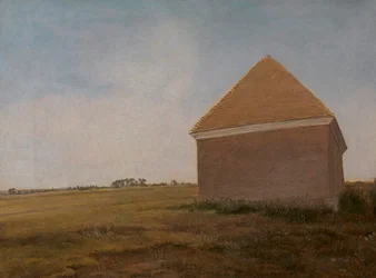 Newmarket Heath, mit den königlichen Stallungen am Ziel des Beacon-Kurses