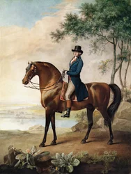 Warren Hastings Esq. auf seinem arabischen Pferd, nach einem Gemälde von George Stubbs