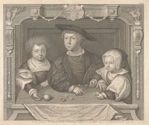 Drei Kinder von Heinrich VII. und Elizabeth, seiner Königin, Prinz Arthur, Prinz Heinrich und Prinzessin Margaret