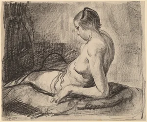 Nacktes Mädchen liegend, 1919
