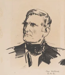 Porträt eines Mannes, ca. 1922 (Lithokreide auf Papier)
