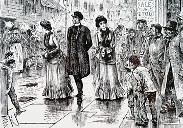 Eine Inspektion der unteren Schichten. Von George du Maurier (1834-1896), einem französisch-britischen Karikaturisten und Autor