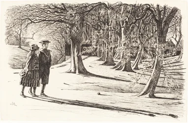 Zwei Kinder im Schnee