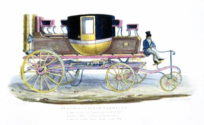 Mr. Gurneys Dampfkutsche, wie sie im Regents Park läuft, 6. November 1827