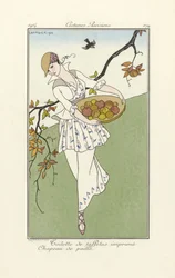 Tageskleid aus Costumes Parisiens, veröffentlicht 1914