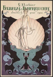Falbalas et Fanfreluches, Almanach für 1924, Umschlag, von George Barbier, Druck