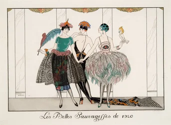 Les Belles Sauvagesses de 1920, Gravur von H. Reidel