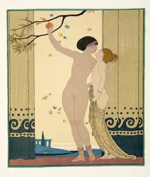 Les Conseils, Illustration aus Les Chansons de Bilitis von Pierre Louys, veröffentlicht 1922