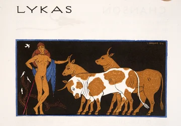 Lykas, Illustration aus Les Chansons de Bilitis, von Pierre Louys, veröffentlicht 1922