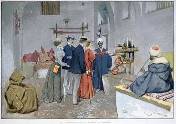 Eingangshalle des Gefängnisses in Tanger, ca. 1900