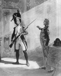 Flambeau und Klemens von Metternich, Illustration für das Stück "L