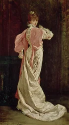 Sarah Bernhardt (1844-1923) in der Rolle der Königin in 
