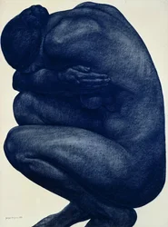 Hockende weibliche Akt, 1916