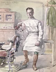 Militärzahnarzt im amerikanischen Krankenhaus von St. Nazaire, 1918