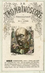 Bismarck Otto Eduard Leopold von Bismarck-Schoenhausen (1815-1898), - Illustration aus "Le Trombinoscope", einer satirischen politischen Zeitschrift von Leon-Charles Bienvenu, bekannt als Touchatout (1835-1910) Monographie Nr. 7, Paris
