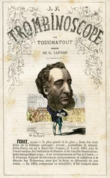 FERRY Jules Francois Camille Ferry (1832-1893) - Illustration aus "Le Trombinoscope", einer satirischen politischen Zeitschrift von Leon-Charles Bienvenu, bekannt als Touchatout (1835-1910) Monographie Nr. 26, Paris