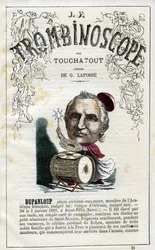 Felix DUPANLOUP (1802-1878) - Illustration aus "Le Trombinoscope", einem satirischen politischen Periodikum von Leon-Charles Bienvenu, bekannt als Touchatout, Monographie Nr. 21, Paris