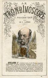 Guillaume I - Illustration aus "Le Trombinoscope", einem satirischen politischen Periodikum von Leon-Charles Bienvenu, bekannt als Touchatout