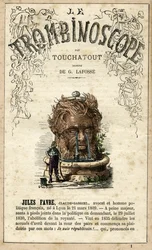 Jules FAVRE (1809-1880) Illustration aus "Le Trombinoscope", einem satirischen politischen Periodikum von Leon-Charles Bienvenu, bekannt als Touchatout (1835-1910) Monographie Nr. 1, Paris