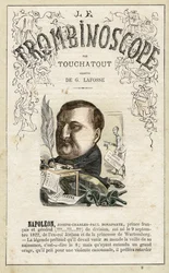 Napoleon Jerome Bonaparte - Illustration aus "Le Trombinoscope", einem satirischen politischen Periodikum von Leon-Charles Bienvenu, bekannt als Touchatout, Monographie Nr. 8, Paris