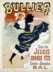 Poster „Bullier“ für den Ball - Werbung des späten 19. Jahrhunderts