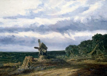 Landschaft mit Mühle
