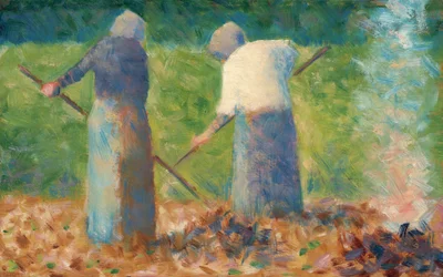 Heuarbeiter in Montfermeil, ca. 1882