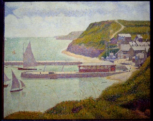 Port en Bessin, vor dem Hafen, Flut
