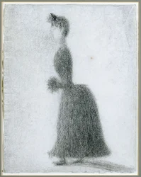 Die Spaziergängerin mit Muff, ca. 1884
