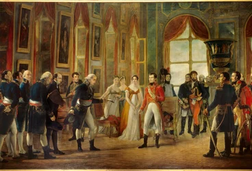 Napoleon I. empfängt in Saint-Cloud den Senatus-Consult, der ihn am 18.05.1804 zum Kaiser der Franzosen ausrief