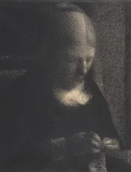 Stickerei; Die Mutter des Künstlers