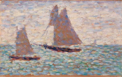 Zwei Segelboote in Grandcamp