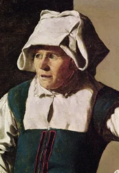 Alte Frau, Detail des Kopfes, ca. 1618-19 (Detail)