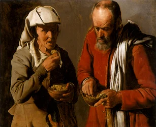 Bauernpaar beim Essen, 1621