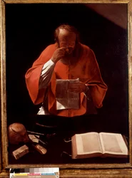 Darstellung des Heiligen Hieronymus beim Lesen, Gemälde von Georges de La Tour