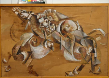 Löwe greift ein Pferd an (1917-1918)