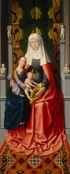 Der Heilige-Annen-Altar: Heilige Anna mit der Jungfrau und dem Kind [mittlerer Flügel]