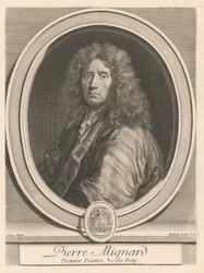 Pierre Mignard, aus dem Buch Les hommes illustres qui ont paru en France pendant ce siècle, Bd. II, von Charles Perrault