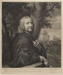 Selbstporträt von Philippe de Champaigne (Robert-Dumesnil VII, 239, Nr. 164, Zustand II)