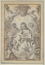 Madonna im Zierrahmen