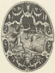 Herkules erschießt den Zentauren Nessus, der Deianira zu entführen versucht