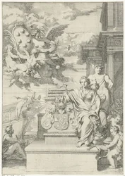 Allegorie auf den Handel und das Familienwappen der Medici